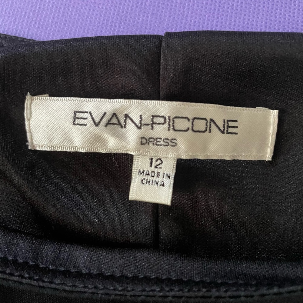 Evan Piccone Black Chain Design Dress Size 12 - Picture 7 of 8